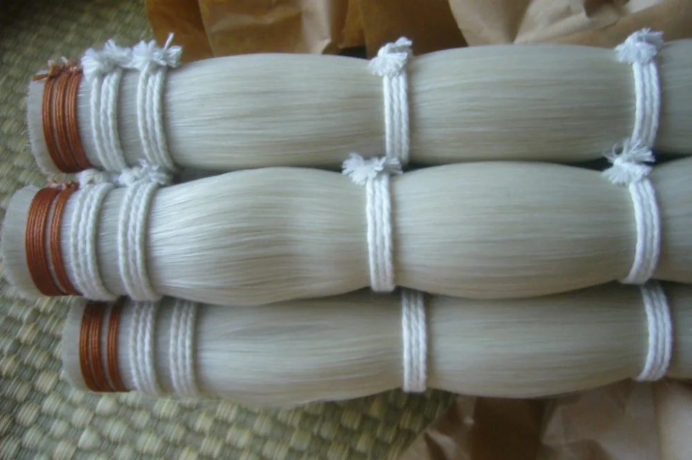 

1KG Top grade Stallion Siberian horsetail bowhair 31-32"