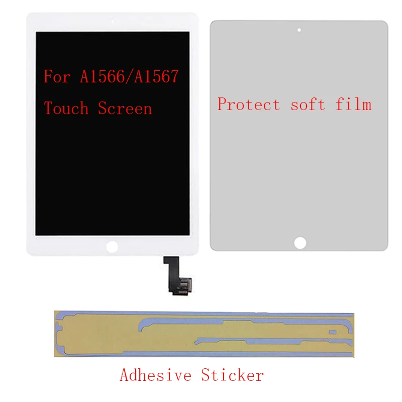

10Pcs DHL Free All-Tested For 9.7" iPad 6 For iPad Air 2 A1567 A1566 LCD Display Touch Screen Digitizer Sensor Flex Assembly