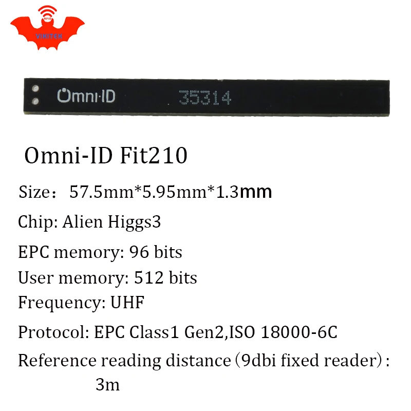 UHF rfid метка анти металлическая omni ID подходит для 210 915m 868m Alien Higgs3 50 шт. бесплатная