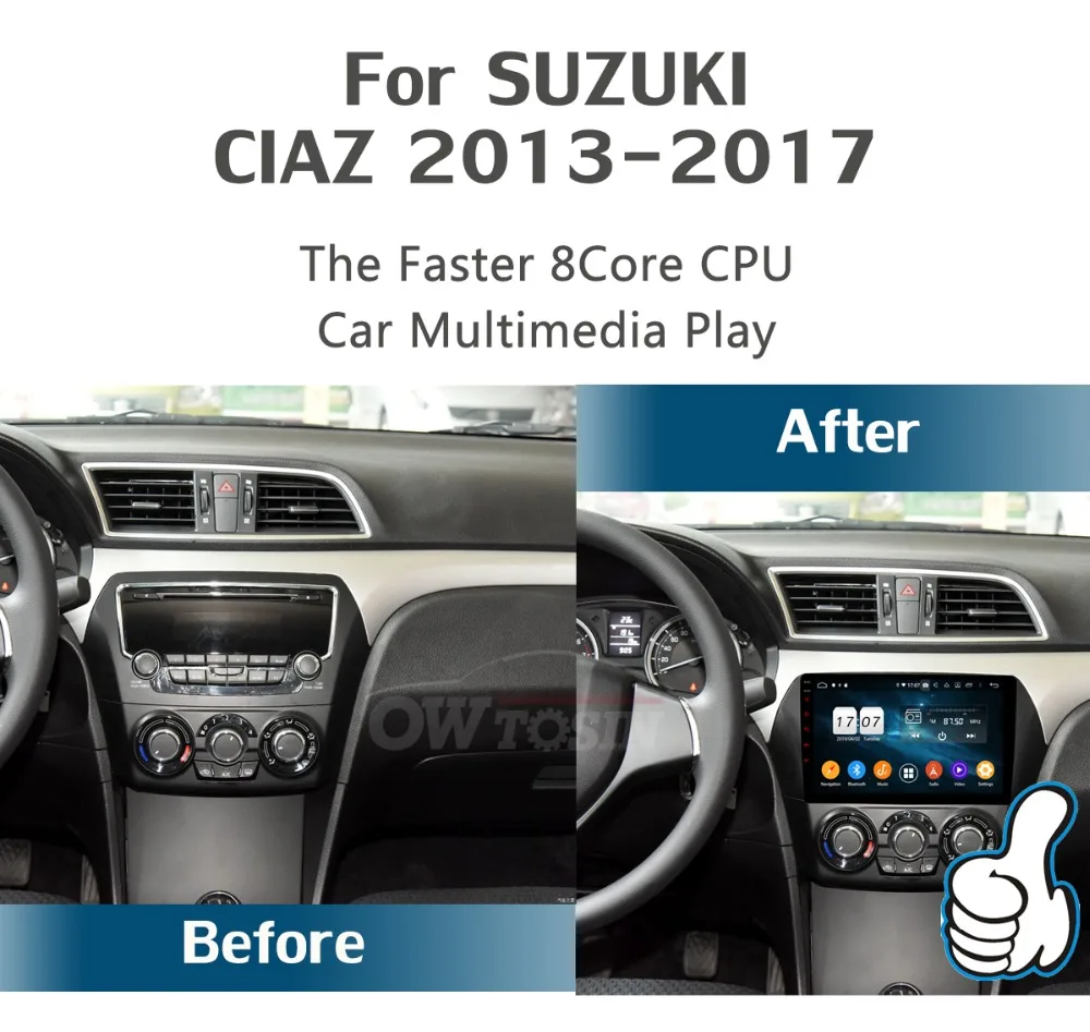 Flash Deal 9" IPS Android 9.0 Octa 8 Core 4GB RAM+64GB ROM Car DVD Radio GPS For Suzuki CIAZ 2013-2017 DSP CarPlay Parrot BT Stereo Adas 2