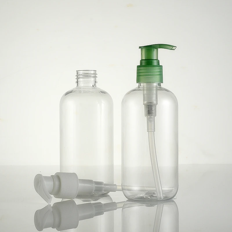 Download Free shipping 20pcs 250ml Clear round white/green lotion pump bottle,Plastic Cosmetic Container ...