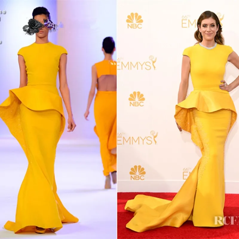 На заказ Kate Walsh Emmy бисерные русалка красный ковер Vestidos Вечерние платья Формальные платья знаменитостей распродажа