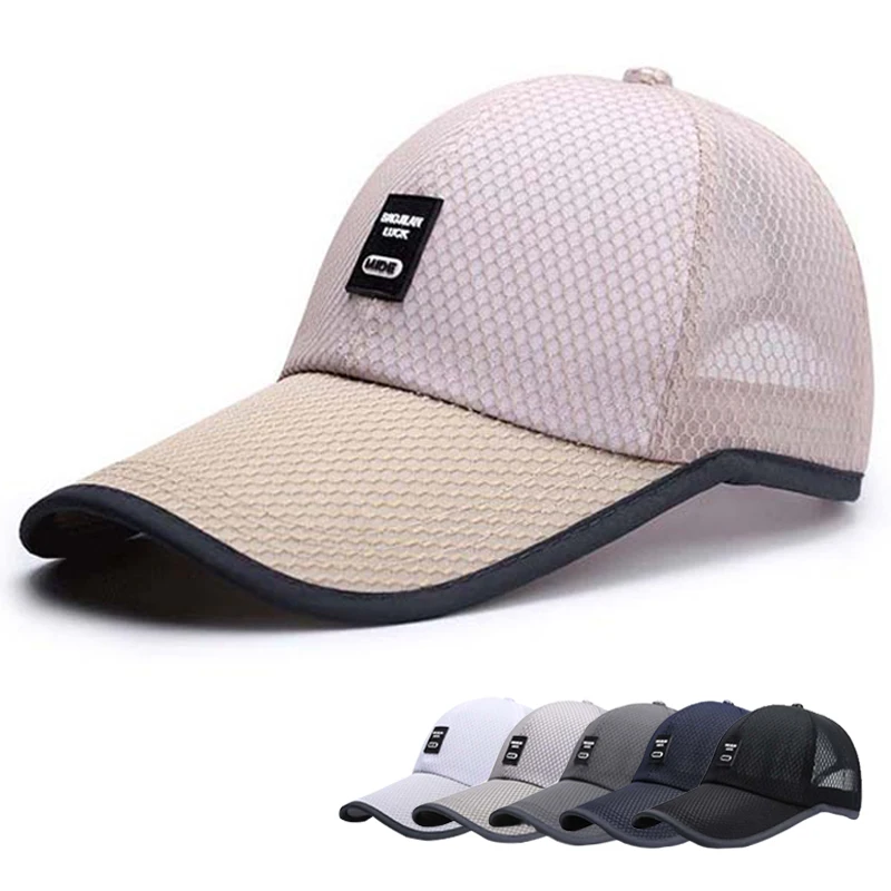 Fashion Summer Baseball Caps Men's Mesh Cap Comfortable Breathable Hats Neutral Adjustable Sports Hat Free Shipping Sale | Аксессуары