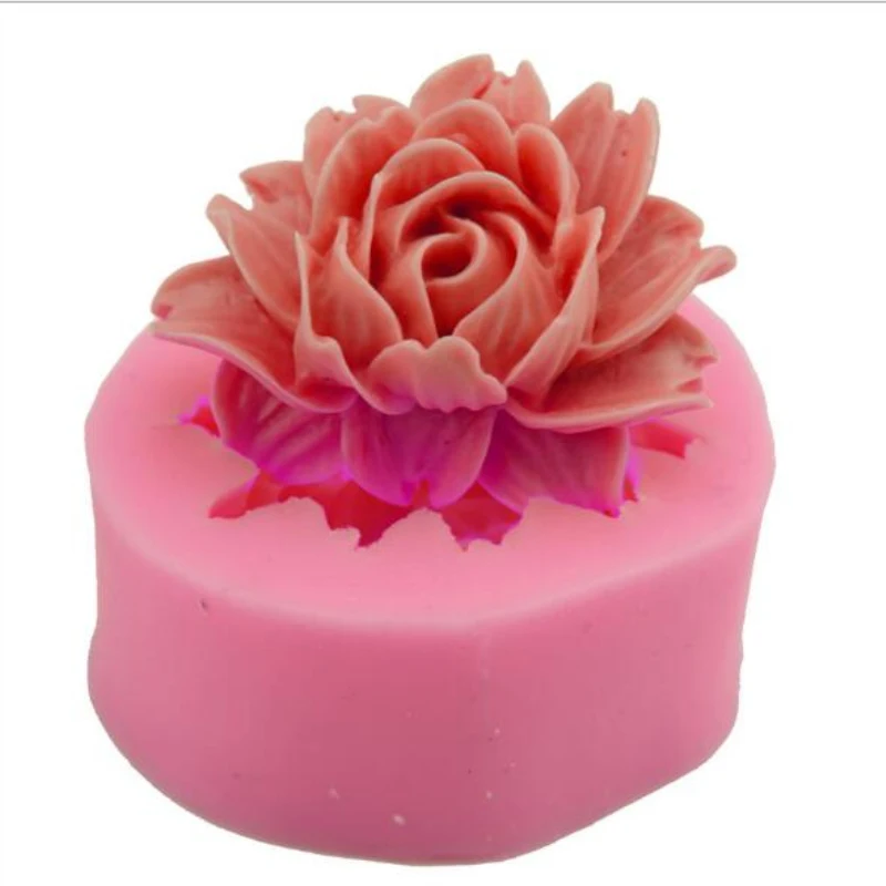

3D Flower Shape Silicone Mold Candle Craft Fondant Cake Moulds Soap RESIN Sopa Handmade Sugarcraft Wedding Decorating Tools
