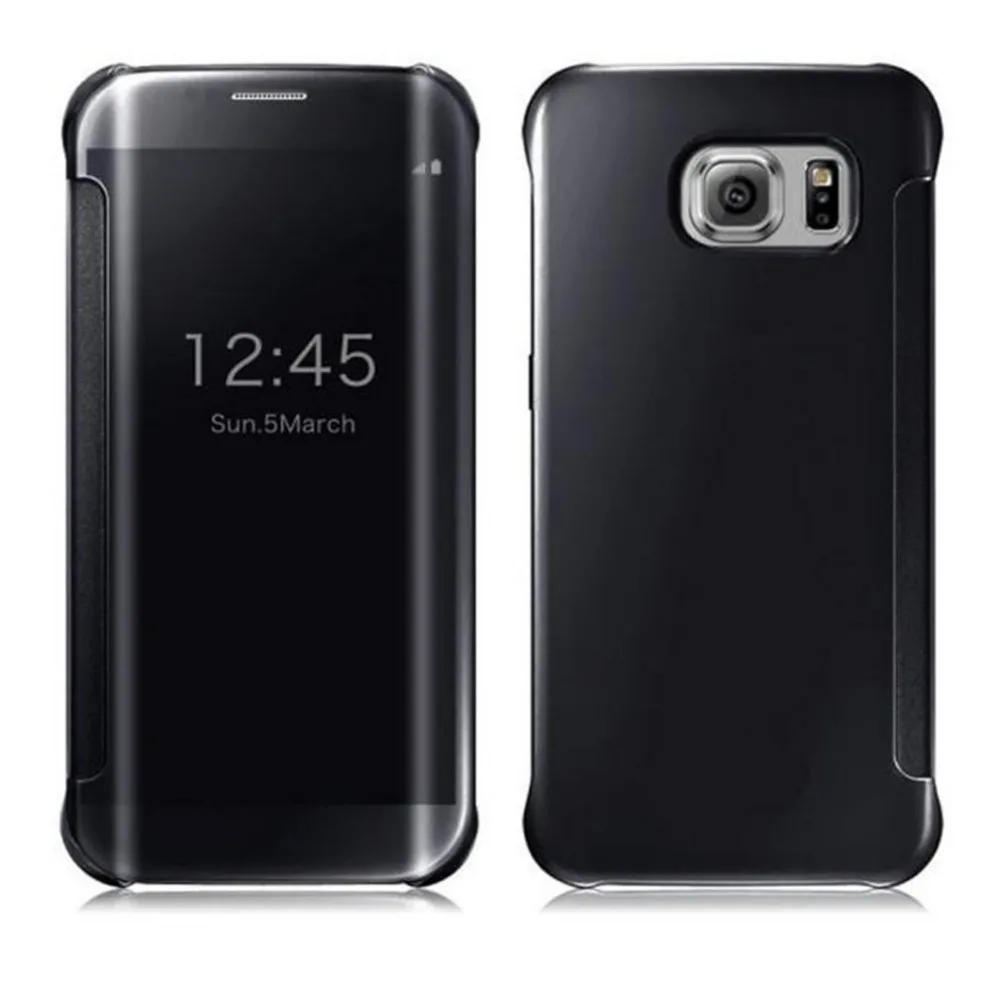 

2 Pcs New Fashion Luxury Mirror Slim Black Protective Case Highlight Smartphone Cover For Samsung Galaxy Mobile Phone Case