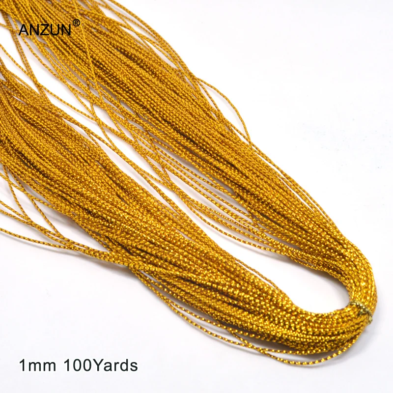 100 Yards Gold Metallic Thread String Cord DIY Jewelry Beading Craft