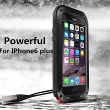 Любовь Мэй Водонепроницаемый противоударный Прочный закаленное Стекло металла Алюминий чехол для Apple iPhone 6 6s плюс 4," 5,5"