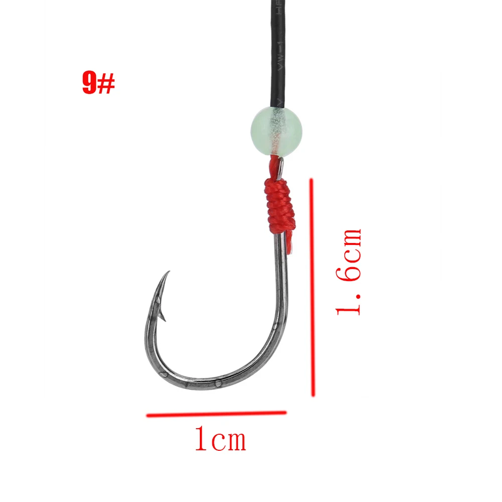 4 шт. взрывоопасный рыболовный крючок из углеродистой стали, анти-обмотка, мульти заточенные крючки, снасти, крепкая приманка, ледяной морской острый Рыболовный крючок - Цвет: 9