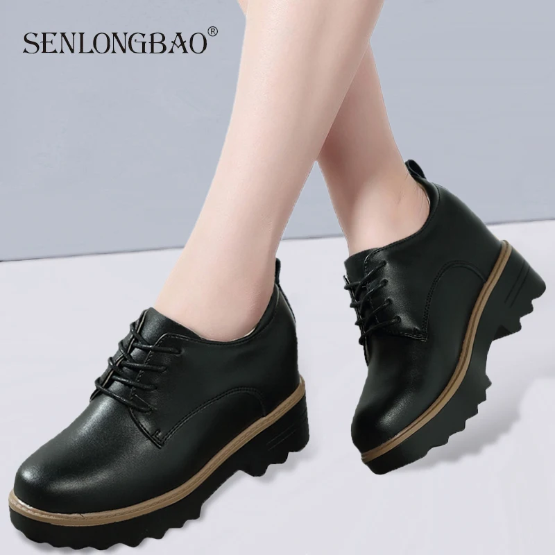 

Brand New Autumn Women Oxfords Shoes Platform Casual Women Shoes Genuine Leather Ladies Moccains Shoes Lace Up Womens Flat Shoes