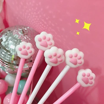 

Cute Cat's claw Pink girl student gel pen kawaii stationery writing pens canetas material escolar office school supplies