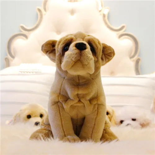 Fancytrader Realistic Plush Shar Pei Dog Toys Simulated Dogs Animal Doll Kids Gift Home Decoration Very Rare Item (2)