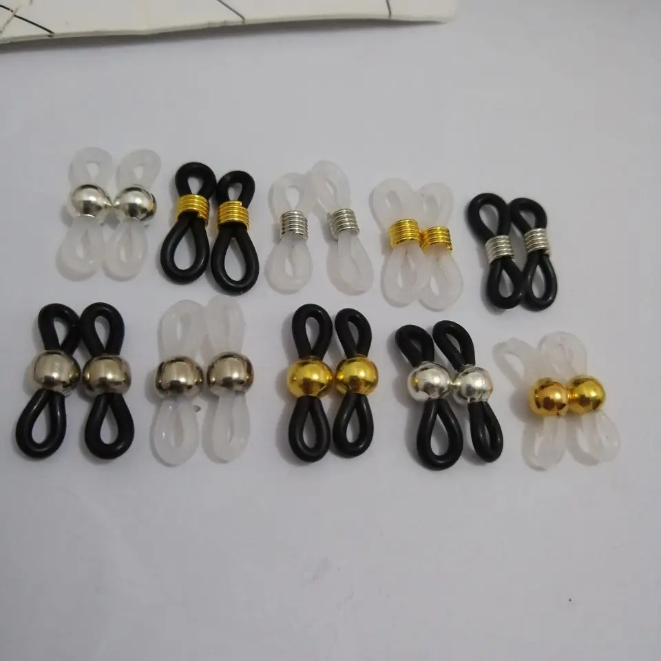 1000pcs Eyewear Jewelry Findings Black/White Rubber Band For Making