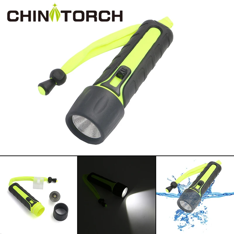 

3W Waterproof Diving Light Underwater Scuba Safety Diving Flashlight 1200LM Supper Bright Underwater Activities Handle Lamp