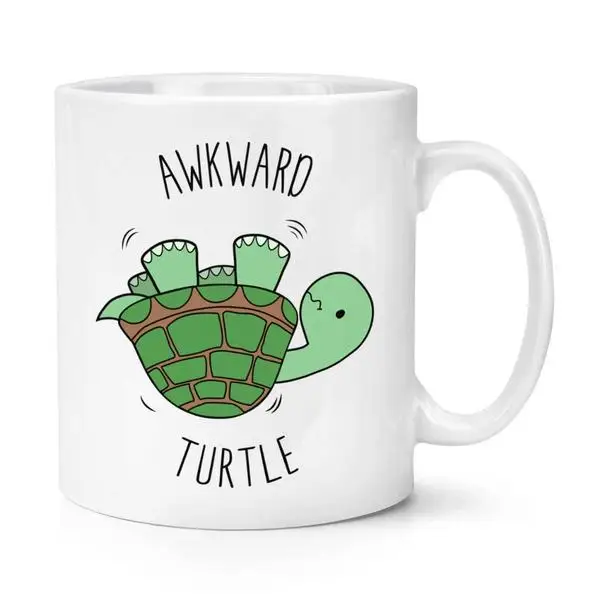 

Cute Green Turtle Awkward Turtle Coffee Mug Tea Cup Funny Kawaii Turtle Kids Mugs Cups Animal Pet Birthday Gifts Ceramic 11OZ