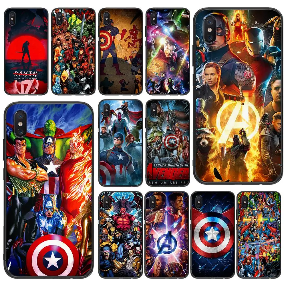 Marvel Мстители Капитан Америка Щит чехол для телефона Xiaomi Redmi Mi6 8 9 A1 A2 F1 Plus 5 M8 ТПУ