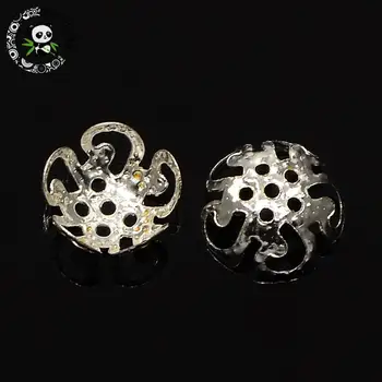 

Iron Bead Caps, Silver, 10x4mm, Hole: 1mm