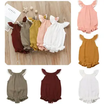 

Summer arrival Cute Infant Baby Girls Romper Bodysuit Babygrow Outfits Summer Clothes 0-24M