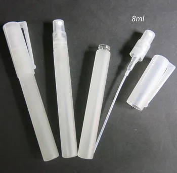 

300 x 8ml Frosted Glass Perfume Bottle with Mist spryaer and cap 8cc Parfum Pen Type Pocket Size Perfume Atomizer