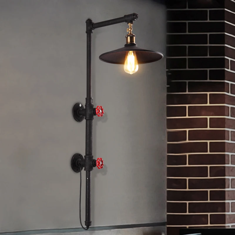 

American Waterpipe Wall Lamps Industrial Vintage Loft Wall Light Fixture Home Indoor Lighting Restaurant Cafes Pub Bar Lamp