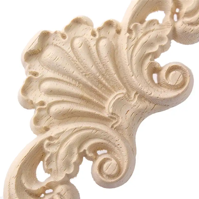 Kiwarm Vintage Flower Design Carpenter Oak Wood Carved Corner