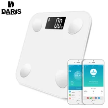 SDARISB Bluetooth Digital Body Weight Bathroom Scale Smart Backlit Display Scale for Body weight Body Fat Water Muscle Mass BMI