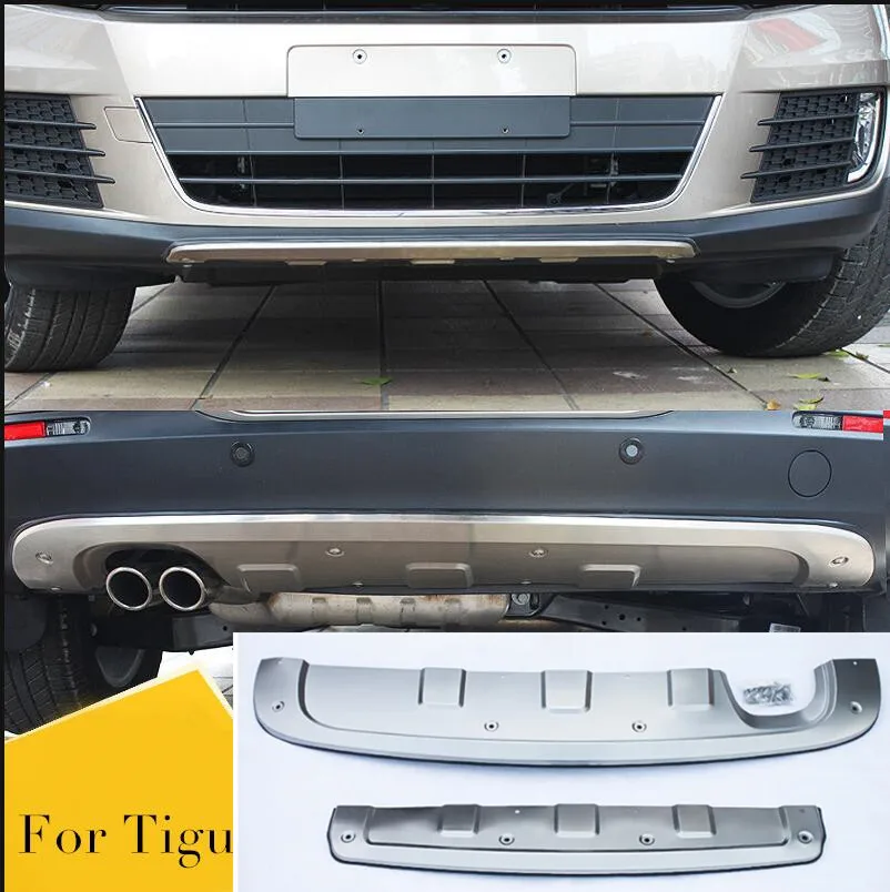 

Fit For Vw Volkswagen Tiguan 2013 2014 2015 2016 Front + Rear Bumper Diffuser Bumpers Lip Protector Guard