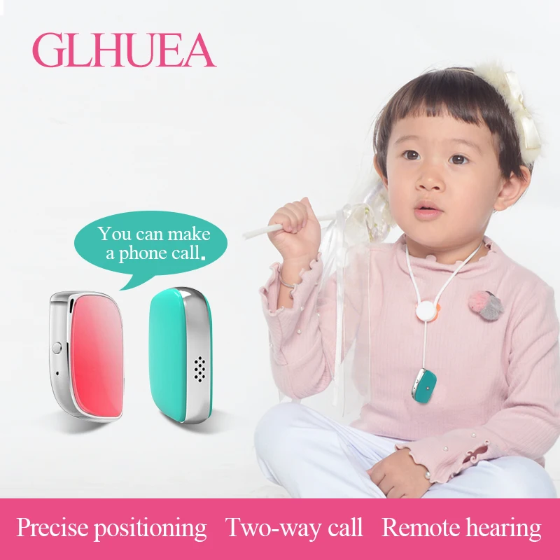 

GLHUEA NEW Color Mini Portable Children Smart GPS Tracker Position Locator 2-Way Talking Gps Tracker For Kid Pet Car Anti-Lost