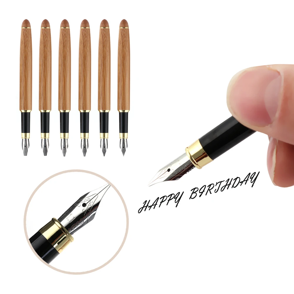 1 Adet 0 7mm 2 9mm Bambu Kaligrafi Sanat Dolma Kalem Genis Saplama Keski Sivri Ucu Yazma Araci Fountain Pens Aliexpress