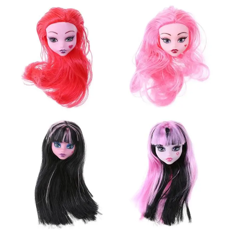 

Fairy Monster Doll Head with Hair PVC Devil Naked Dolls Heads Toy Kids DIY Babie Accessories Articles Child Education Toy Gift