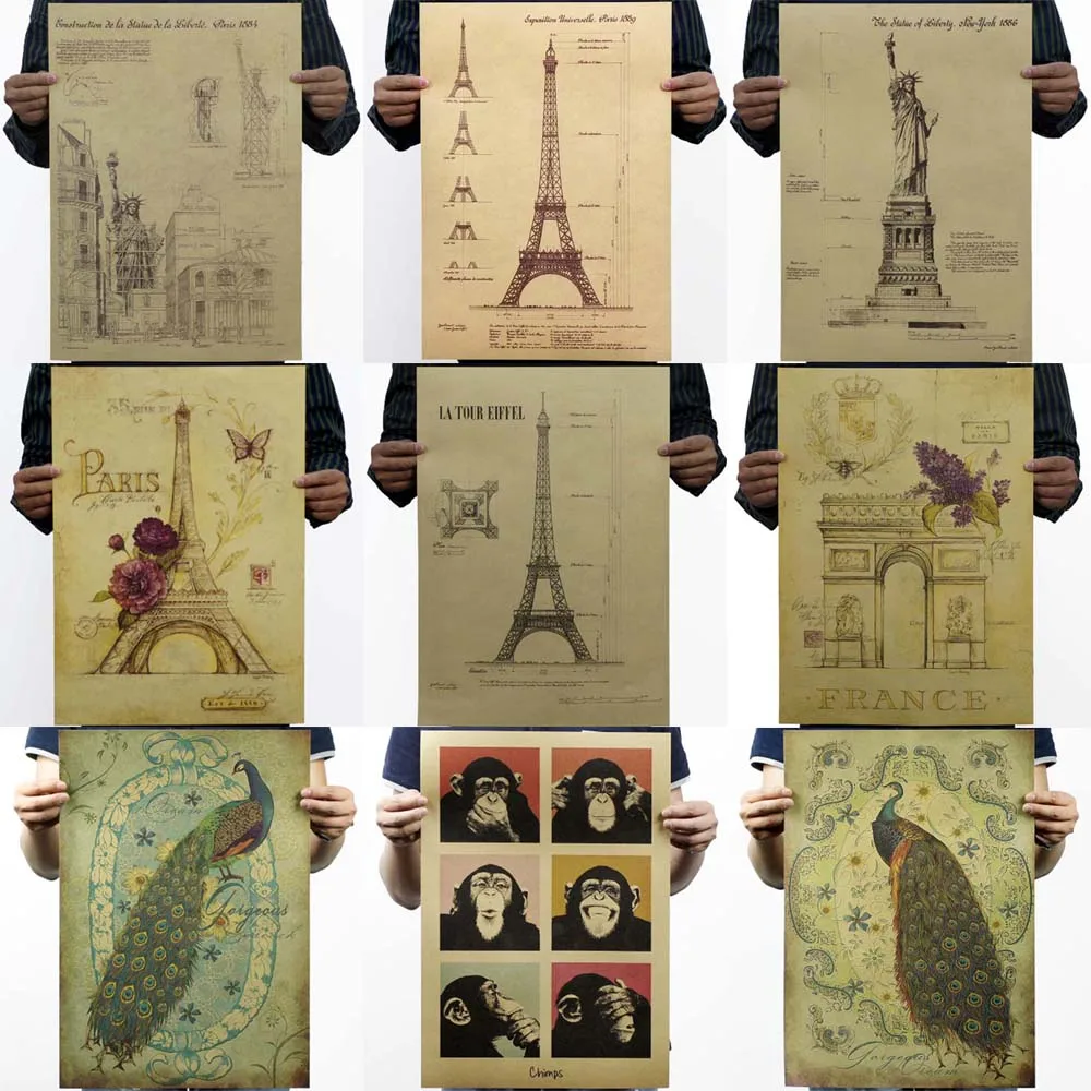 

Wall Sticker Vintage Movie Poster Retro Kraft Paper Anime Kitchen Poster Art Posters And Prints Living Room Decorative Painting