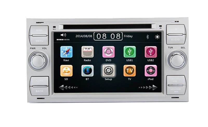 Flash Deal In Stock Two Din 7 Inch Car DVD Player For Ford Focus Transit Kuga With 3 GPS Navigation Radio Bluetooth Steering Wheel Control 0