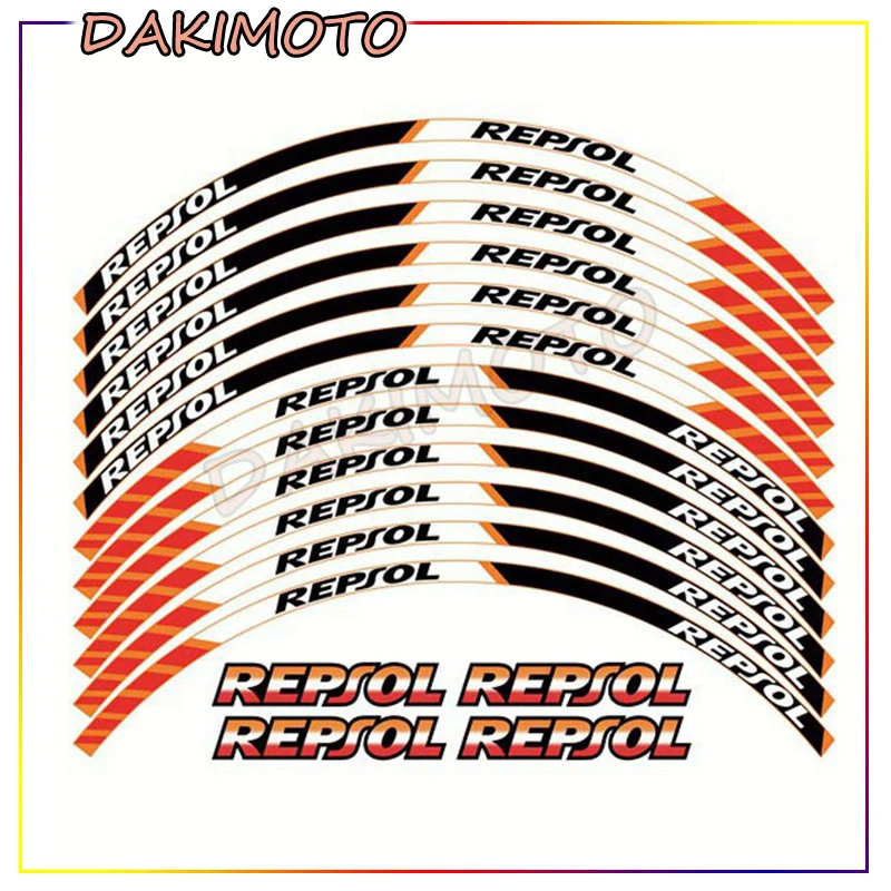 for HONDA REPSOL High Quality Motorcycle Thick Edge Outer rim strips Stickers wheel decals | Автомобили и мотоциклы