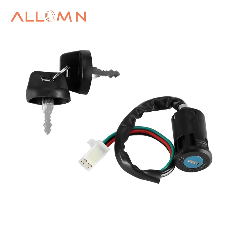 ALLOMN 4 Wire Key Ignition for Motocross ATV & Dirt Bike Motorcycle