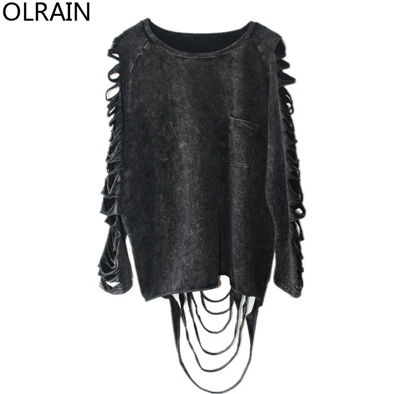 Ripped long sleeve top Clearance