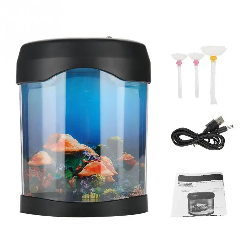 Стиль USB светильник для аквариума, настольный декор, мини-светильник для аквариума, светодиодный светильник, меняющий цвет, ночная лампа - Цвет: Светло-зеленый
