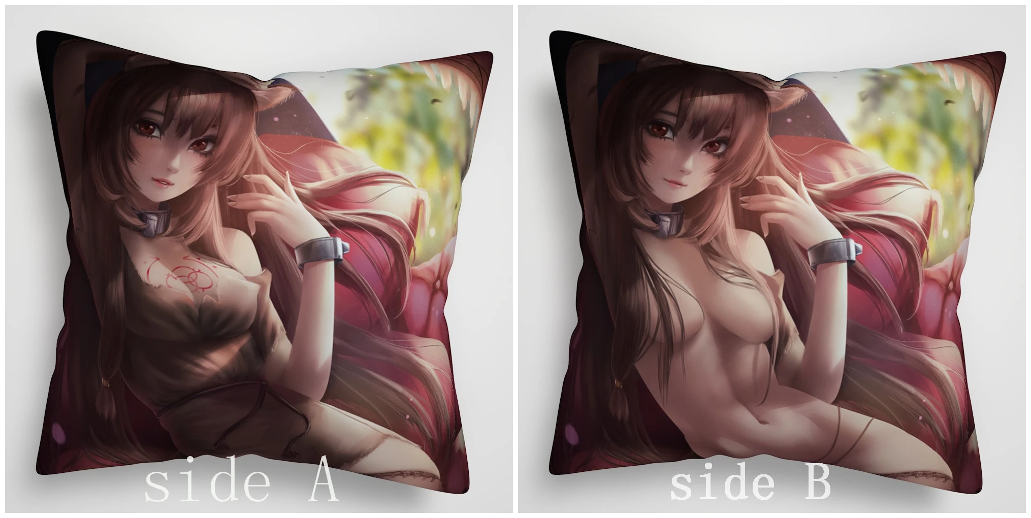 

Suef Anime Manga Tate no Yuusha no Nariagari Raphtalia Anime two sided Pillow Cushion Case Cover 1108
