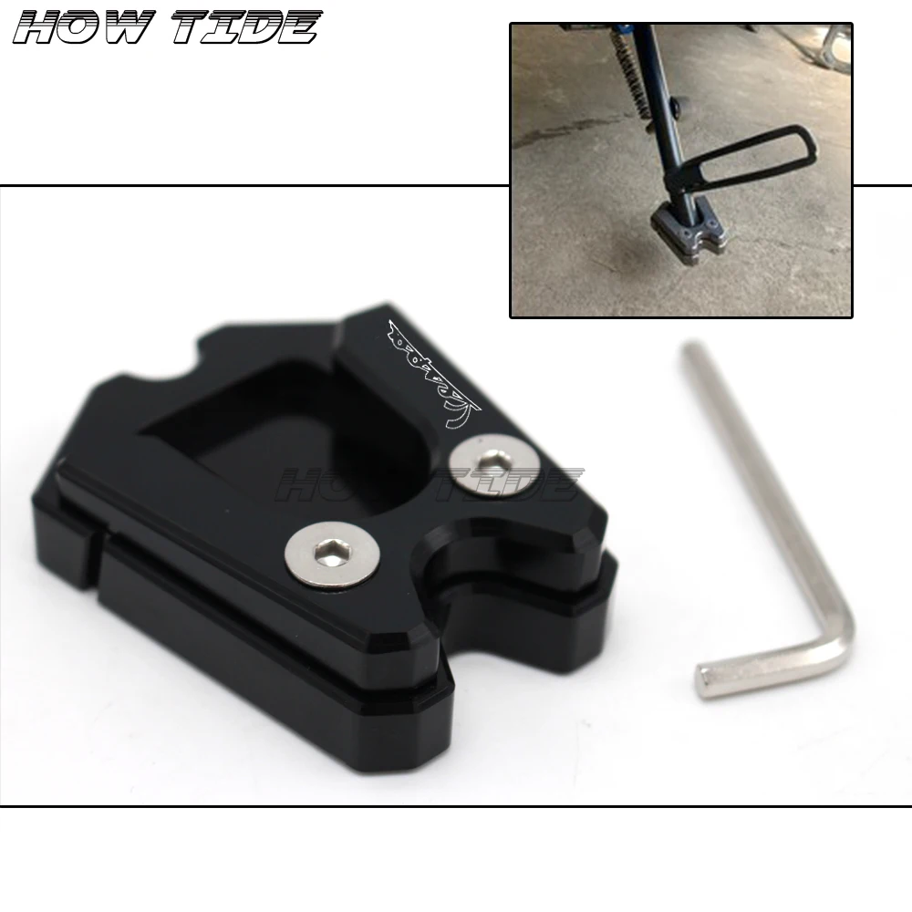 For Vespa GTS GTV 3Vie Motorcycle Kickstand Extension Plate Foot Side Stand Enlarge Padin