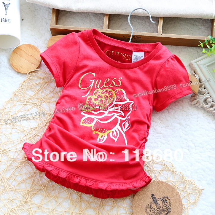 

Free shipping Retail new 2014 Summer baby t-shirt baby girl princess t-shirts infant clothes kids Short sleeve t shirt top