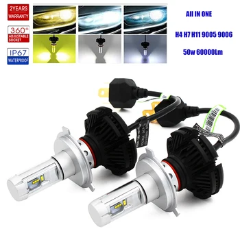 

H4 H7 H8 H9 H11 9005 9006 HB3 HB4 H16 JP Car Led Headlight Bulb Fog Lamp Auto Headlamp Conversion Kit 6000K White High Low Light