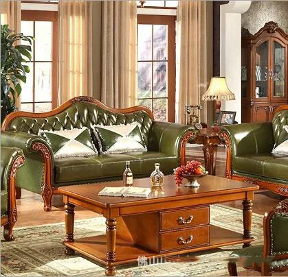 Гостиная современная кожаная софа Европейский секционный диван набор d1421