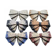 Модная и роскошная Заколка-бант для волос со стразами зажим со стразами идеально сочетаются с нарядным заколка для волос, с украшением в виде кристаллов заколка-пряжка для волос для девочек Для женщин украшения для волос