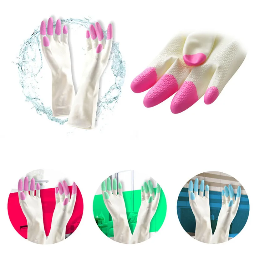Латексные кухонные перчатки для мытья посуды с длинным рукавом для уборки дома Jul18, профессиональная заводская цена, Прямая поставка