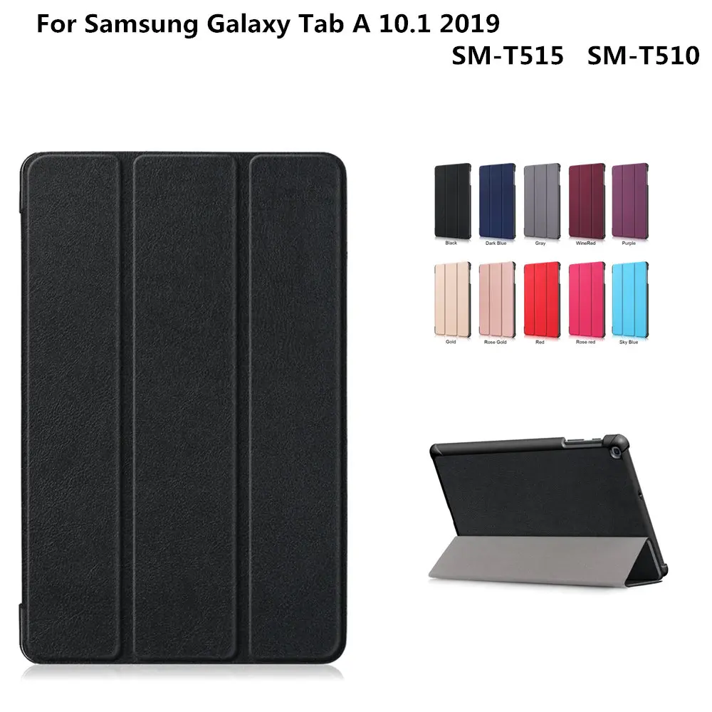 

PU Leather Cover Stand for Tab A 10.1 inch 2019 T515 Tablet Bags Sleeve Case for Samsung Galaxy Tab A 2019 SM-T510 SM-T515 T510
