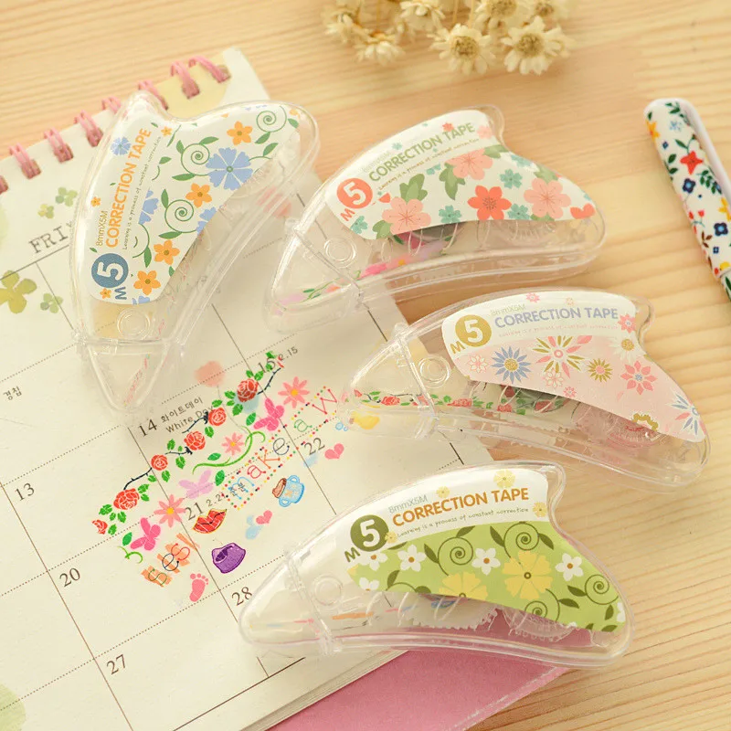 Free Shipping 1pcs Creative Sweet Little Flowers Decorative Correction Tape Stickers for Kids Gift 4 Color | Игрушки и хобби