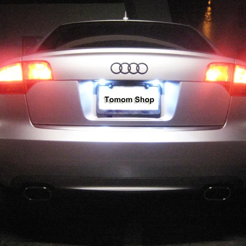 2pcs Free Error LED number plate light for Audi A3 S3 A4 S4 B6 A6 C6 S6