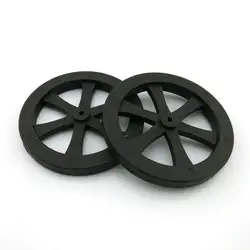 10 шт. 2*44 мм колеса автомобиля черный пластик колеса с 1,95 отверстие шаг