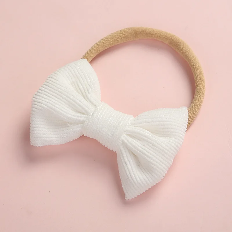 Baby Headband Bow Headbands For Girl Corduroy Head Band Thin Nylon Hairband Newborn Kids Toddler Hair Accessories Spring Summer baby accessories doll	 Baby Accessories