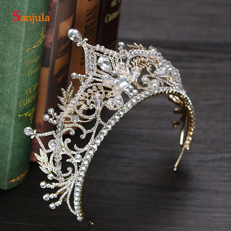 

New Arrivals Bridal Crowns Shinny Luxury Strass Wedding Crowns Luxury Crystal Bride Head Accessories T084