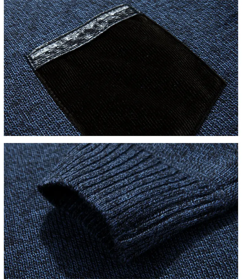 7Colors Muls Fleece Sweater Men Winter Heavy Knitted 1 4 zipper sweater Thick Male Quarter Sweater Jumper Autumn USA Size M-3XL-11