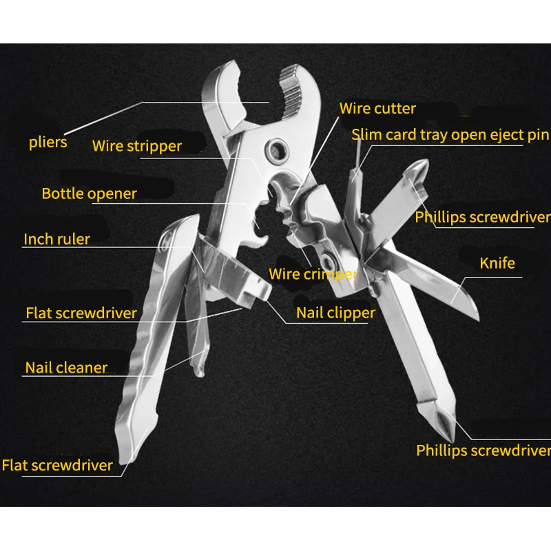 Многофункциональные мини карманные складные отвертки плоскогубцы Комбинация EDC инструменты Открытый Отдых Туризм рабочие Аварийные наборы